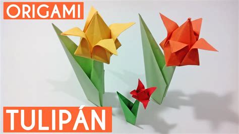 Tulipán De Papel Origami Youtube