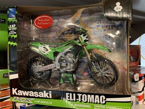 Kawasaki Kx450 Eli Tomac Licenced Die Cast Model With Plastics 112