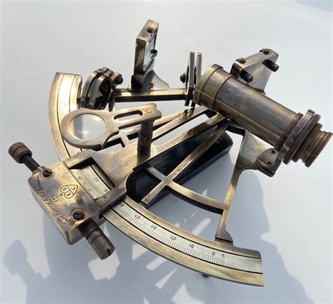 nautical 8 brass working sextant in brown antique etsy