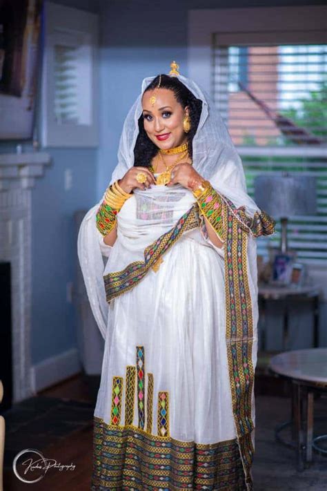 Ethiopian And Eritrean Habesha Traditional Dress Clothing Kemis East Afro Dress Habesha