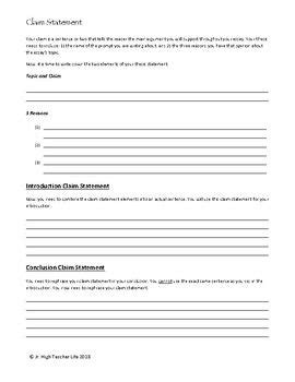 For example, if you were writing an essay about the death penalty, you may use the prompt: Argument Essay Outline--EDITABLE in 2020 | Essay outline ...