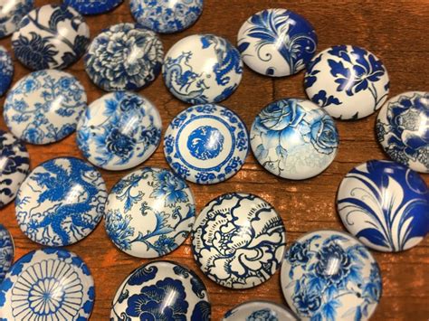 Supply 20pcs 20mm Mixed Pattern Round Flat Back Handmade Etsy