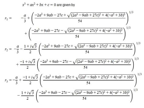 La Fórmula Para Resolver La Ecuación De Tercer Grado