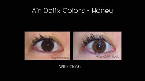 Air Optix Colors On Dark Eyes Honey Youtube