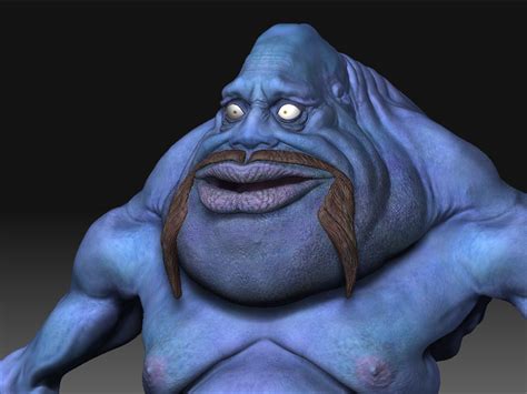 Big Blue Man Fr Nudity Zbrushcentral