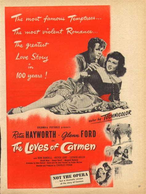 The Loves Of Carmen Rita Hayworth Movie Ad 1948