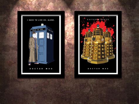 Doctor Who 2 Pack 10th Dr David Tennant Tardis And The Daleks Poster