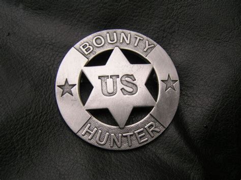 Old West Bounty Hunter Badge High Quality Antique Silver Marshal