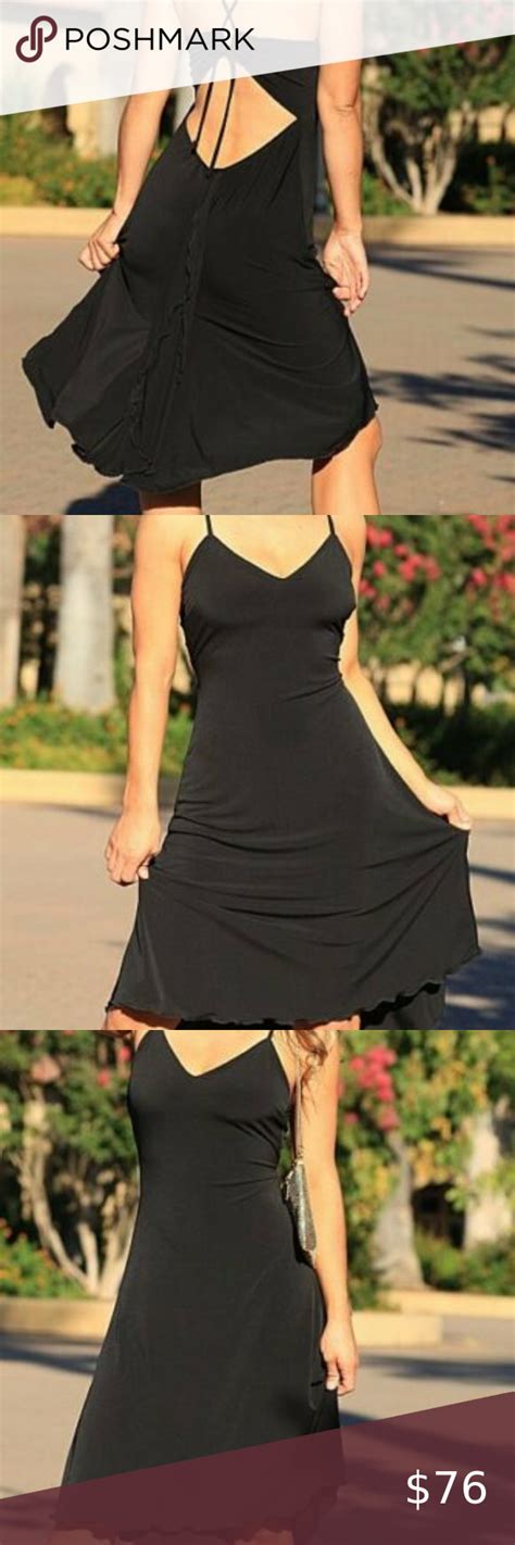 Ujena Bustled Beauty Black Dress Long Knit Tops Fashion Sexy
