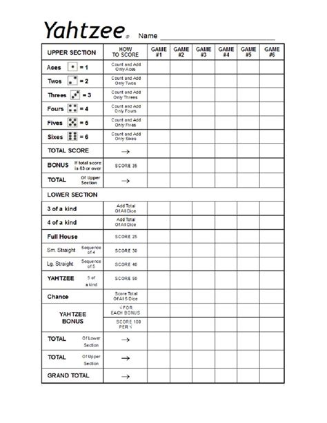 Printable Yahtzee Score Sheets Card Hd 28 Printable Yahtzee Score