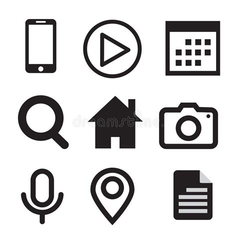 Set Of Web Icons Stock Vector Illustration Of Icon Document 85321076