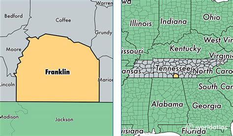 Franklin County Tn Map Cities And Towns Map