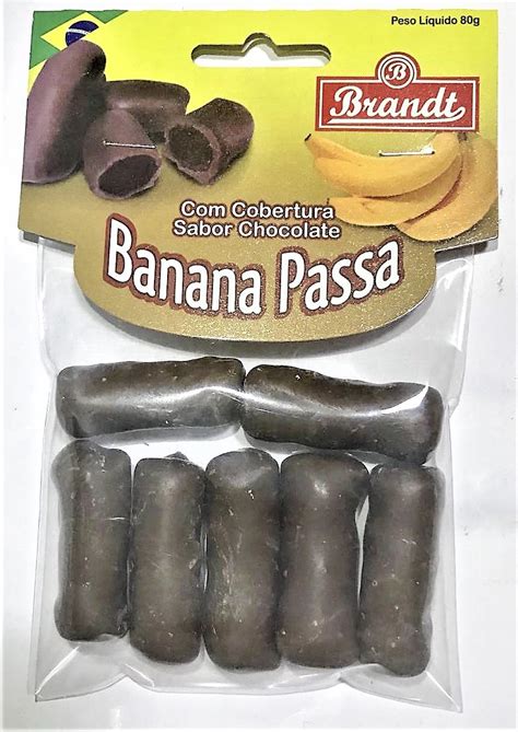 Banana Passas Com Cobertura De Chocolate Ao Leite 80g Chocolates Brandt