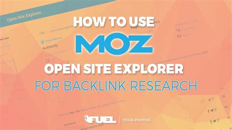 Using Moz Open Site Explorer For Backlink Research Youtube