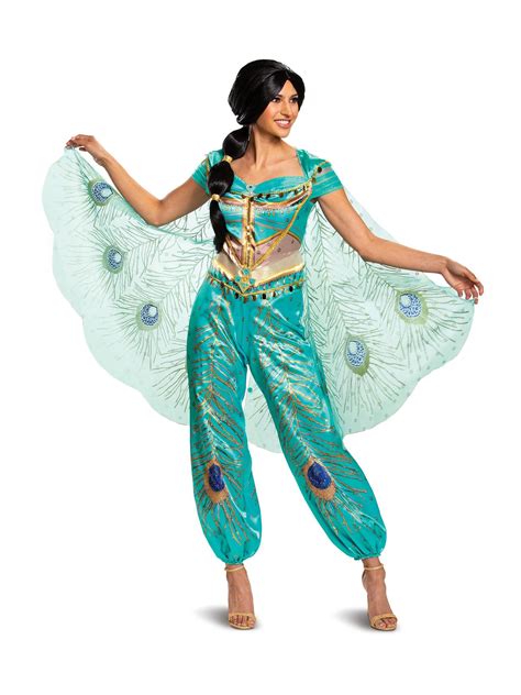 Disney Jasmine Teal Deluxe Costume For Adults Chasing Fireflies