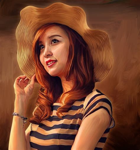 Beautiful Woman Painting Digital Painting By Faruki Vackoth