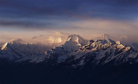 Landscape Nature Himalayas Nepal Mountain Sunrise Snowy Peak Mist Sunlight Wallpapers Hd
