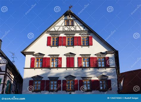 Framework Facade With Window Shutters Stock Image Image Of Travel