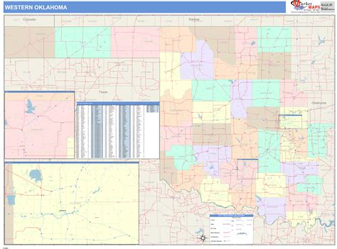 Dewey County Ok Wall Map Color Cast Style By Marketmaps Images And