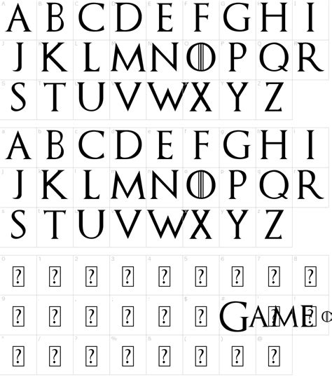 Characters: Game of Thrones Font | Game of thrones ...