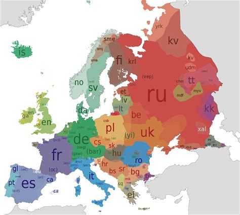 Languages Of Europe Wikipedia