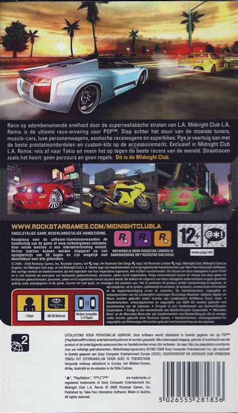 Midnight Club La Remix Box Shot For Psp Gamefaqs