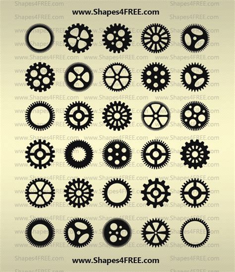 90 Photoshop Gears Shapes Shapes4free