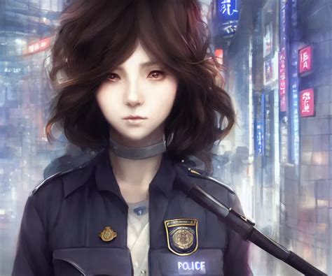 Police Officer In Tokyo By Charlie Bowater And Titian Stable