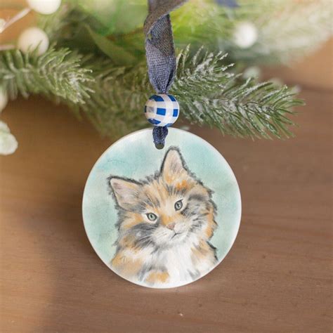 Personalized Calico Cat Ornament Tabby Cat T Cat Lover Etsy