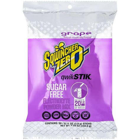 Sqwincher Qwik Stik Zero Sugar Free Instant Electrolyte Drink Mix Si