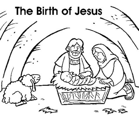 Sketches Of Birth Of Jesus Coloring Pages