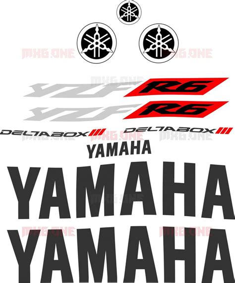 Yamaha Yzf R6 2005 Logos Stickers Set Mxgone Best Moto Decals