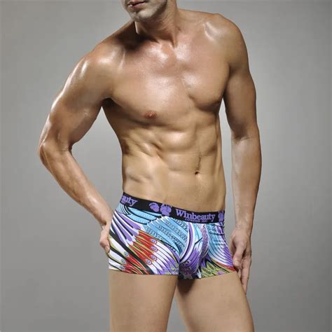 4pclot Win Brand Men Underwear Silk Sleepwear Breathable Underpants Comfortable Boxers 5 Colors