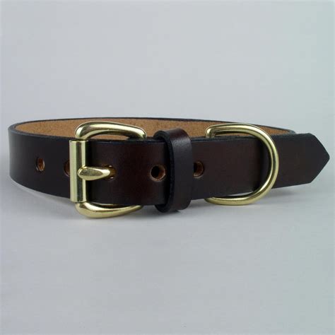 Personalized Plain Leather Dog Collar 1 Wide Leathersmith Designs Inc