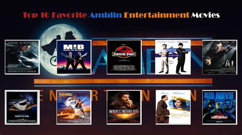 My Top 10 Favorite Amblin Entertainment Movies By Zacktastic2006 On