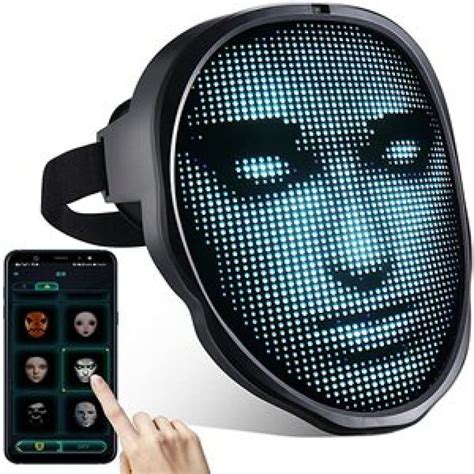 Programmable Led Screen Full Face Mask With App Control
