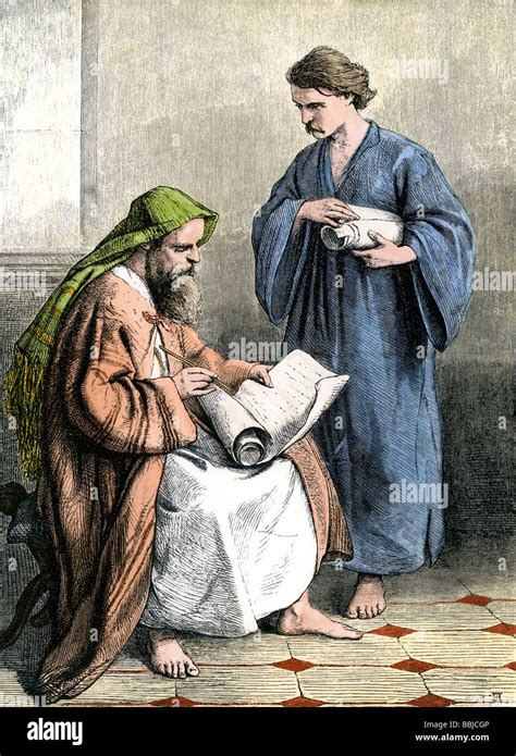 Paul In A Roman Prison Writing The Epistles Stock Photo 24376598 Alamy