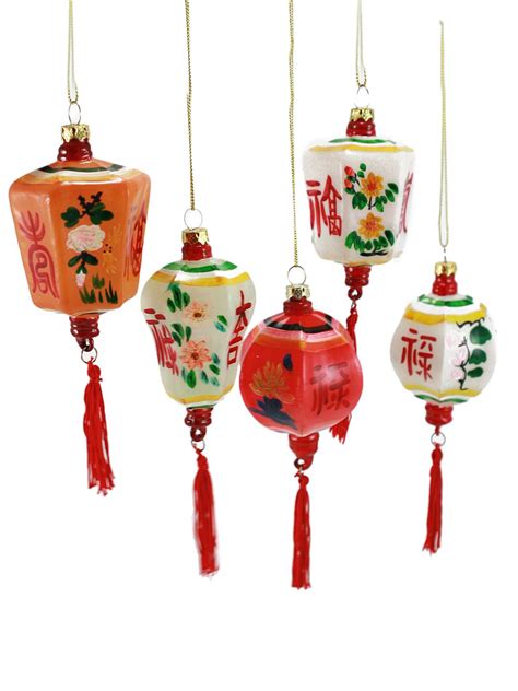 Cody Foster Small Chinese Lantern Ornaments Set Of 5 39 Gilt