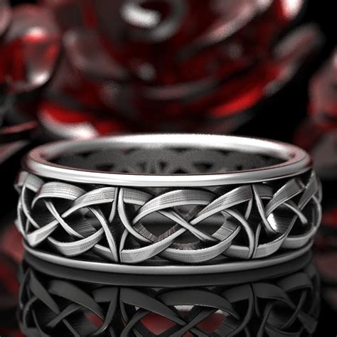 Celtic Dara Knot Ring Woven Celtic Wedding Ring Unbroken Celtic Knot