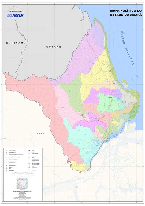 Political Map Of The State Of Amapá Brazil Full Size Ex