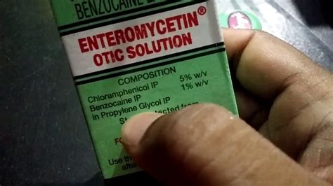 ear drop for ear pain // enteromycetin otic solution - YouTube