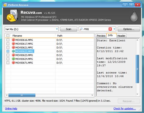 You will need a utility to unzip the.zip file. Recuva: Recover Deleted files for Free!
