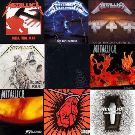 Metallica Metallica Albums Metallica Metallica Album Covers