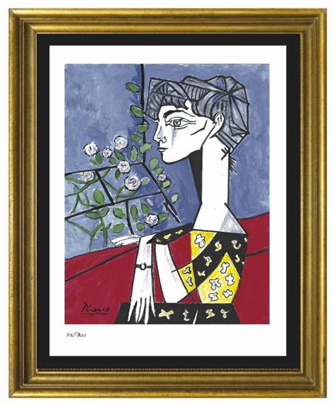 Pablo Picasso Signed And Hand Number Ltd Ed Jacqueline W Flower Litho