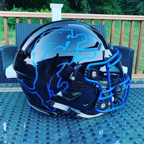 Sick Looking Custom Detroit Lions Speedflex Megatron Helmet Football