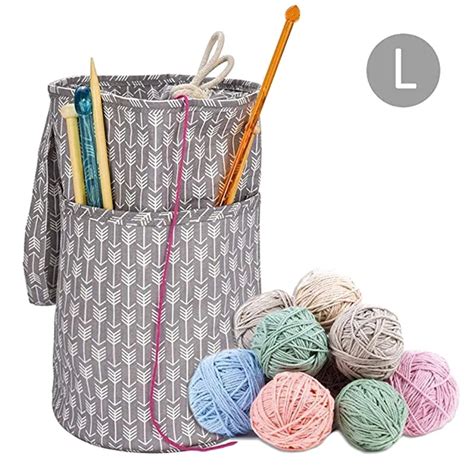 Durable Wool Storage Bag Portable Drawstring Closure Yarn Storage