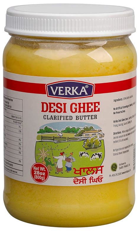 Verka Original Pure Unsalted Desi Ghee Clarified Butter 28 Ounces No Artificial
