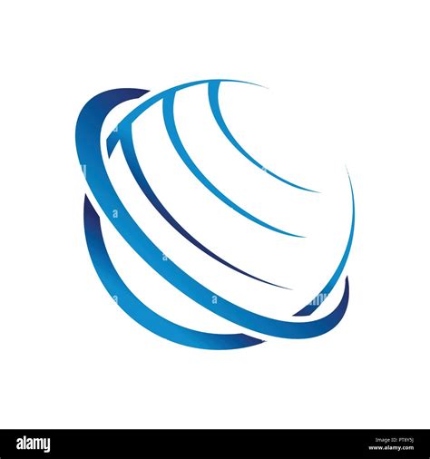 Global Communication Satellite Blue Circle Vector Symbol Graphic Logo