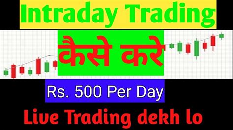 Intraday Trading Kaise Kare Intraday Trading For Beginners Youtube