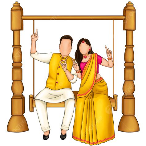 Foto De Boda India Haldi Png Boda India Haldi Función Haldi Pareja